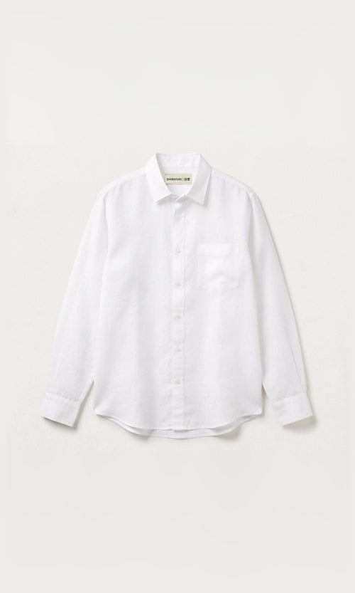 Kiyoshi formal shirt in white, front view